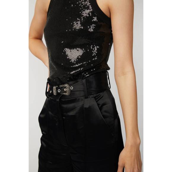 NEW IN THE MOOD FOR LOVE jeet top in black - Picture 3 of 4